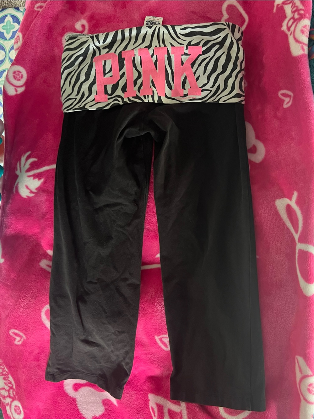 VS Pink Fold Over Leggings